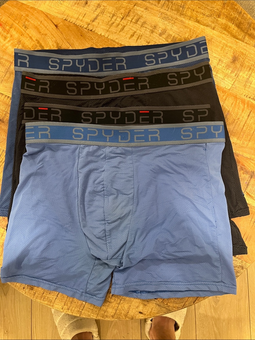 Spyder Men's Boxer Briefs - Light Blue & Black, 3-Pack